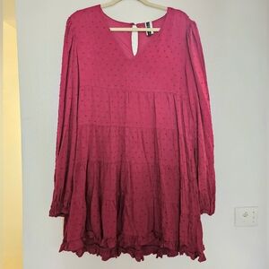 Elegant Burgundy Mini Dress